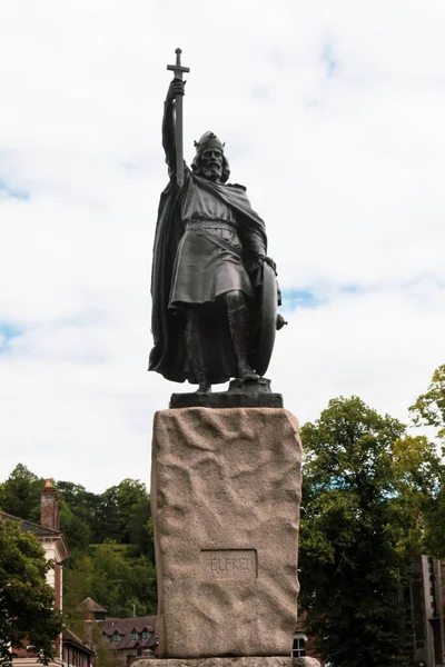 윈체스터 2021 Statue King Alfred Great King West Saxons 848 — 스톡 사진