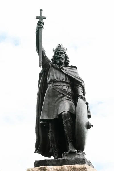 윈체스터 2021 Statue King Alfred Great King West Saxons 848 — 스톡 사진