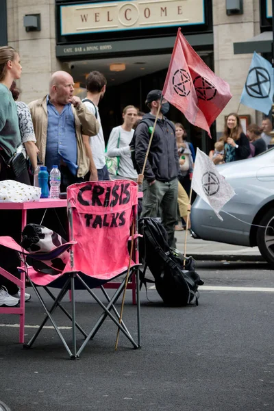 Londres Royaume Uni Août 2021 Des Membres Rébellion Extinction Prennent — Photo