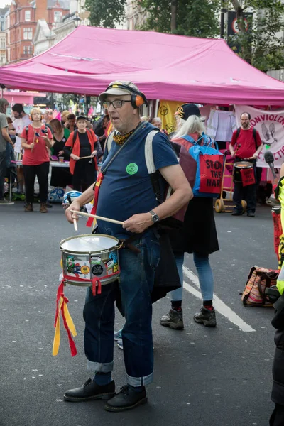 Londra Birleşik Krallık Ağustos 2021 Londra Nın Merkezinde Bir Protestoya — Stok fotoğraf