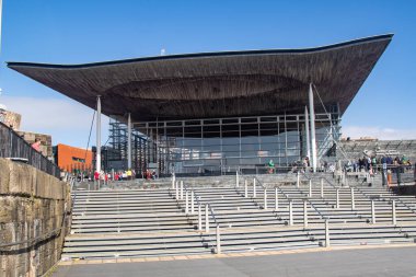 Cardiff, United Kingdom, 17th March 2026:- A View Of The Welsh Parliament Building, Senedd Cymru, the seat of the devolved Welsh Government, located at Cardiff Bay.