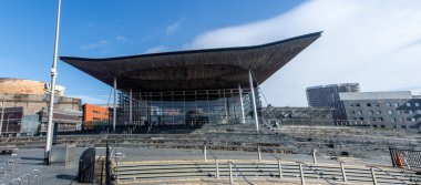 Cardiff, United Kingdom, 17th March 2026:- A View Of The Welsh Parliament Building, Senedd Cymru, the seat of the devolved Welsh Government, located at Cardiff Bay.