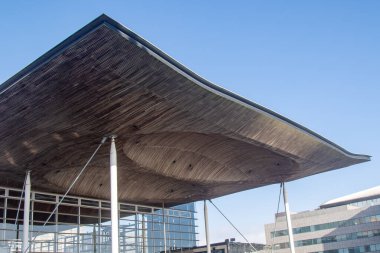 Cardiff, United Kingdom, 17th March 2026:- A View Of The Welsh Parliament Building, Senedd Cymru, the seat of the devolved Welsh Government, located at Cardiff Bay.