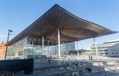 Cardiff, United Kingdom, 17th March 2026:- A View Of The Welsh Parliament Building, Senedd Cymru, the seat of the devolved Welsh Government, located at Cardiff Bay.
