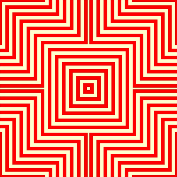 Piros csíkos fehér varrat nélküli mintát. Absztrakt ismételt szögletes vonalak textúra a háttér. — Stock Vector