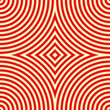 Simetrik geometrik süsleme ile dikişsiz desen. Kaleydoskop kırmızı beyaz soyut arka plan. 