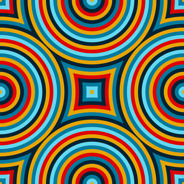 Яркое этническое абстрактное происхождение. Бесшовный узор с симметричным геометрическим орнаментом
. 