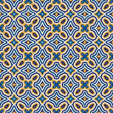 Parlak etnik arka plan. Simetrik geometrik süsleme ile Seamless Modeli. 