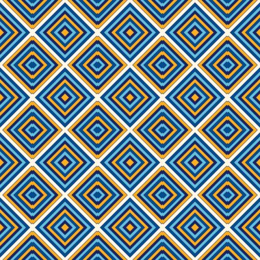 Parlak etnik arka plan. Simetrik geometrik süsleme ile Seamless Modeli. 