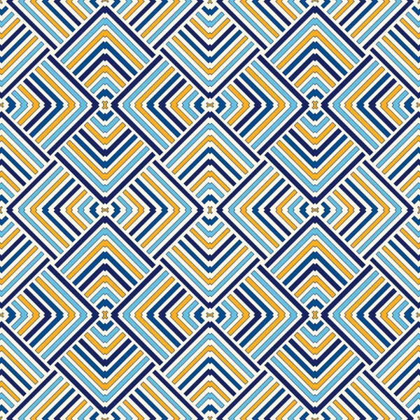 Ljusa etniska abstrakt bakgrund. Seamless mönster med symmetriska geometriska prydnad. — Stock vektor