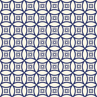 Simetrik geometrik süsleme ile Seamless modeli. Soyut tekrarlanan daireler arka plan. Etnik duvar kağıdı.