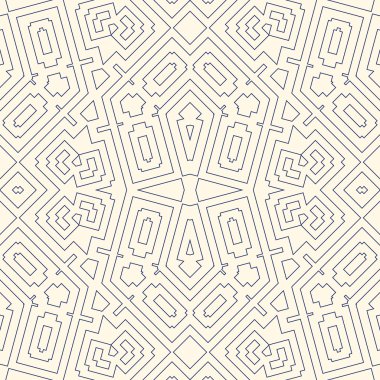 Etnik arka plan anahat. Simetrik geometrik süsleme ile Seamless Modeli.