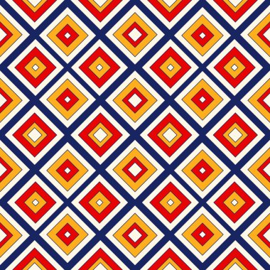 Simetrik geometrik süsleme ile Seamless modeli. Parlak arka plan.