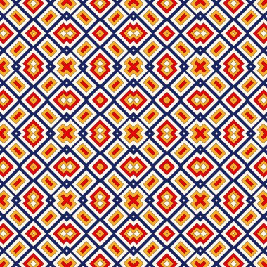 Simetrik geometrik süsleme ile Seamless modeli. Parlak arka plan.