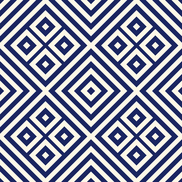 Bezešvé vzor s symetrický geometrické ornamenty. Abstraktní pozadí Navy barva. — Stockový vektor