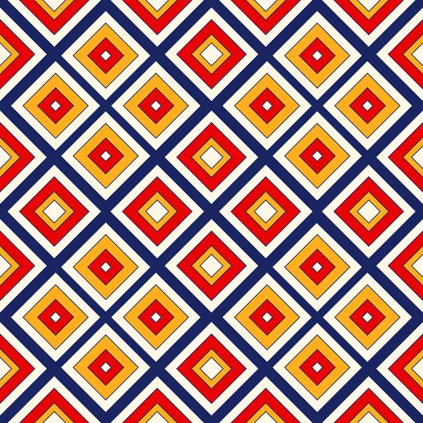 Pola mulus dengan ornamen geometris simetris. Latar belakang abstrak terang . - Stok Vektor