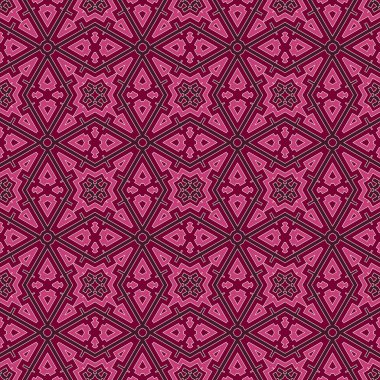 Simetrik geometrik süsleme ile Seamless modeli. Parlak arka plan.