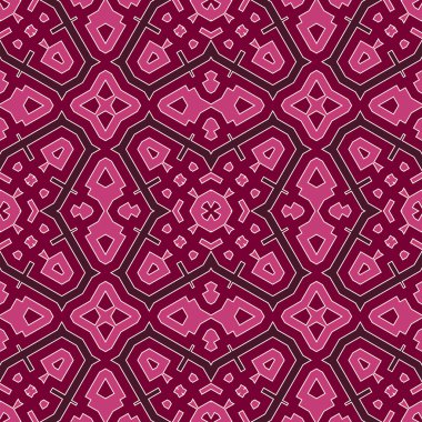 Simetrik geometrik süsleme ile Seamless modeli. Parlak arka plan.