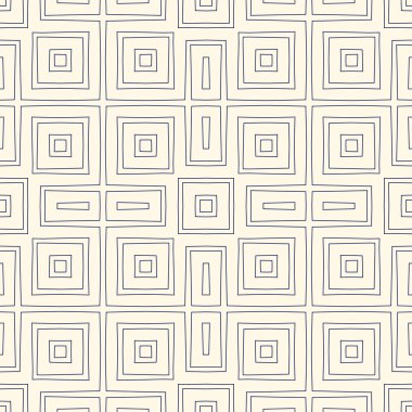 Etnik arka plan anahat. Simetrik geometrik süsleme ile Seamless Modeli.