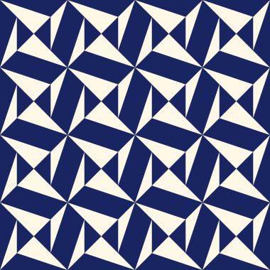 Simetrik geometrik süsleme ile dikişsiz desen. Çizgili lacivert soyut arka plan. Tekrarlanan bloklar duvar kağıdı.