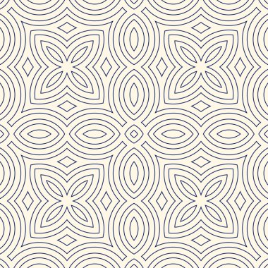 Etnik arka plan anahat. Simetrik geometrik süsleme ile Seamless Modeli.