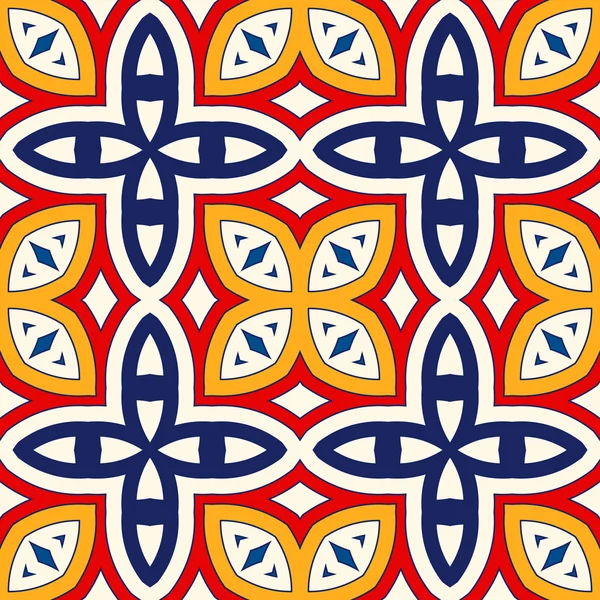 Patrón sin costura con adorno geométrico simétrico. Fondo abstracto brillante . — Archivo Imágenes Vectoriales