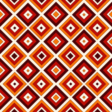 Cadılar Bayramı geleneksel renklerde seamless modeli. Tekrarlanan kareler ve edikula parlak süs arka plan.