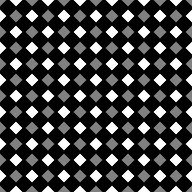 Siyah arka planda mini eşkenar dörtgenler. Pırlanta süslemeli kusursuz yüzey dizaynı. Duvar kağıdını kontrol ediyor. Etnik mozaik motifi. Tekstil baskısı için dijital kağıt, sayfa dolgu, web tasarımı. Vektör sanatı