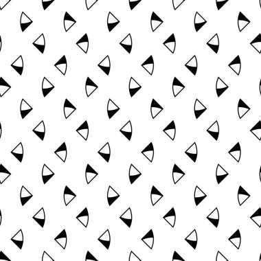 Üçgen şekilli duvar kağıtları. Tekrarlanan geometrik şekiller arka plan. Çokgenli kusursuz yüzey dizaynı. Mozaik motifi. Web tasarımı için sivri üçgenli dijital kağıt. Vektör sanatı.