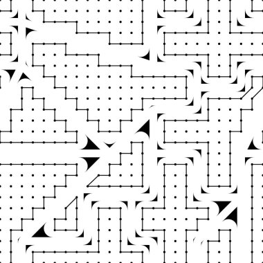 Rakamlar, noktalar, süsler. Kusursuz desen. Halk duvar kâğıdı. Basit şekiller, benekler. İşlemeli arka plan. Kabile motifi. Etnik mozaik. Dijital kağıt, tekstil baskısı, web tasarımı, soyut. Vektör