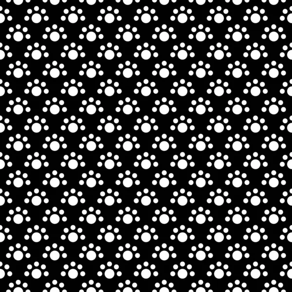 Circles Seamless Pattern Dots Ornament Polka Dot Motif Circular Figures — Stock Vector