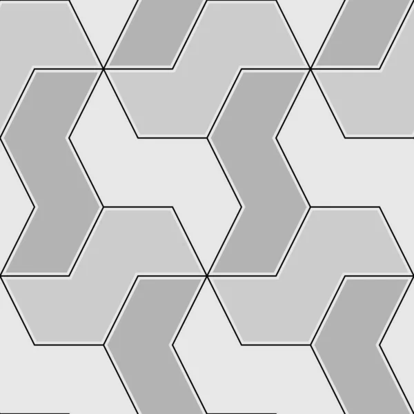 Mozaïek Zigzag Figuren Ornament Herhaalde Puzzelvormen Achtergrond Logisch Spel Motief — Stockvector