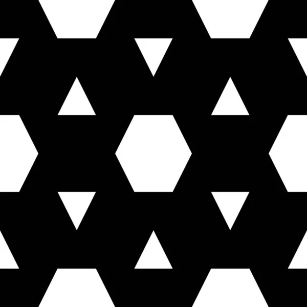 Triângulos Hexágonos Ornamento Mosaico Fundo Grade Telas Étnicas Motivo Papel — Vetor de Stock