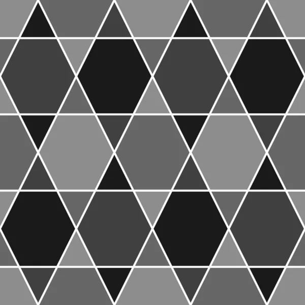 Mosaik Dreiecke Sechsecke Gitterhintergrund Ethnische Fliesen Motiv Geometrische Rost Tapete — Stockvektor