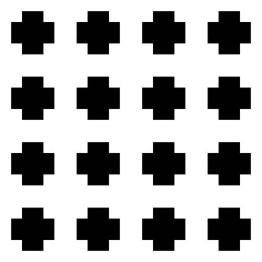 Kusursuz desenli haç süsü. Arka planda tekrarlanan haç şekilleri süslemeler. Antik nakış işlemeli duvar kağıdı. Etnik motif. Dijital kağıt, tekstil baskısı, web tasarımı. Vektör illüstrasyonu.