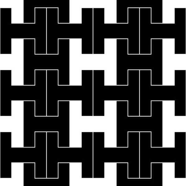 无缝隙的表面图案设计 用链子形瓷砖装饰 具有反复字母形状的东方传统装饰 古老的马赛克壁纸 格栅的主题 数字纸 矢量艺术 — 图库矢量图片