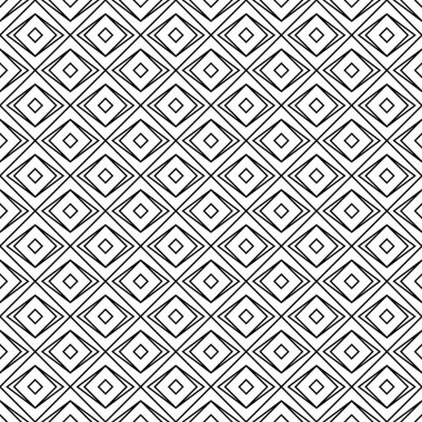 Tekrarlanan eşkenarlar, uçurtmalar, elmas arka plan. Etnik duvar kağıdı. Pul süslemeli kusursuz yüzey desenli tasarım. Süslü motif. Tekstil baskısı için dijital kağıt, web tasarımı. Vektör sanatı.