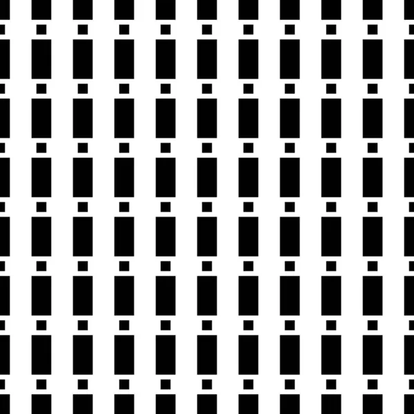Большие Маленькие Чёрные Четырёхугольники Повторяются Белом Фоне Бесшовный Рисунок Поверхности — стоковый вектор