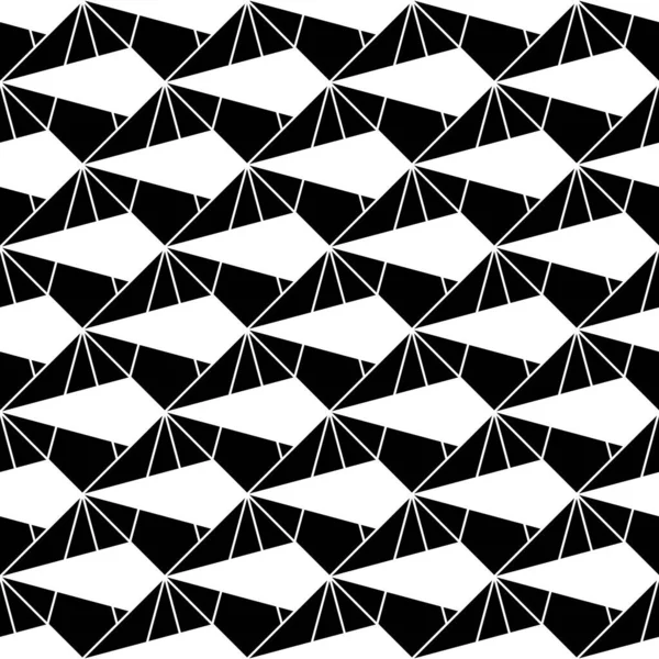 Elkaar Grijpende Polygonen Tessellatie Achtergrond Beeld Met Herhaalde Driehoeken Vierhoeken — Stockvector