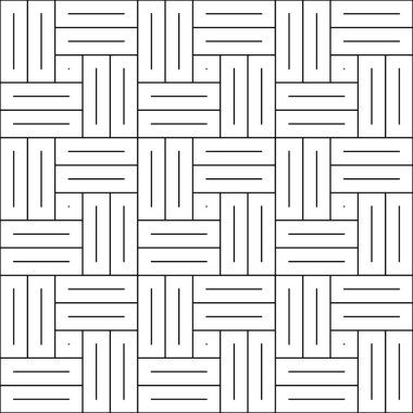 Parquet pattern. Basket weave motif. Braiding stripes ornament wallpaper. Seamless surface pattern design with white polygons. Digital paper for textile print, web designing. Vector art illustration. clipart
