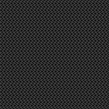 Mozaik süslemeli kusursuz desen. Tekrarlanan yapboz figürleri ve çapraz geçişler. Mantık oyunu motifi. Şebeke duvar kağıdı. Sayfa dolguları için dijital kağıt, web tasarımı, tekstil baskısı. Vektör illüstrasyonu