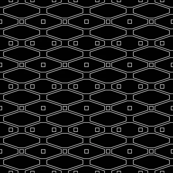 Figures Blanches Répétées Sur Fond Noir Papier Peint Géométrique Modèle — Image vectorielle
