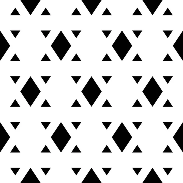 Nahtloser Vektor Rauten Dreiecke Zieren Polygone Tapete Einfache Zahlenmuster Ethnisches — Stockvektor