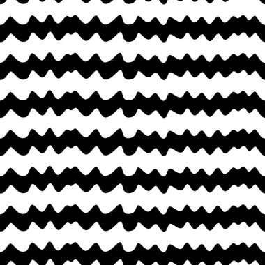 Pürüzsüz çizgili desen. Eğri çizgiler süslemesi. Kıvrımlar. Çizgili arka plan. Kırık çizgi duvar kağıdını şekillendirir. Doğrusal dalga motifi. Dalgalı çizgili figürler. Etnik tekstil baskısı. Vektör.