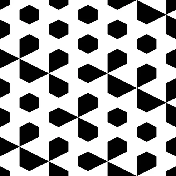 Sömlös Mönster Geometrisk Bakgrund Hexagoner Trapets Pentagonprydnad Abstrakt Bakgrund Polygoner — Stock vektor