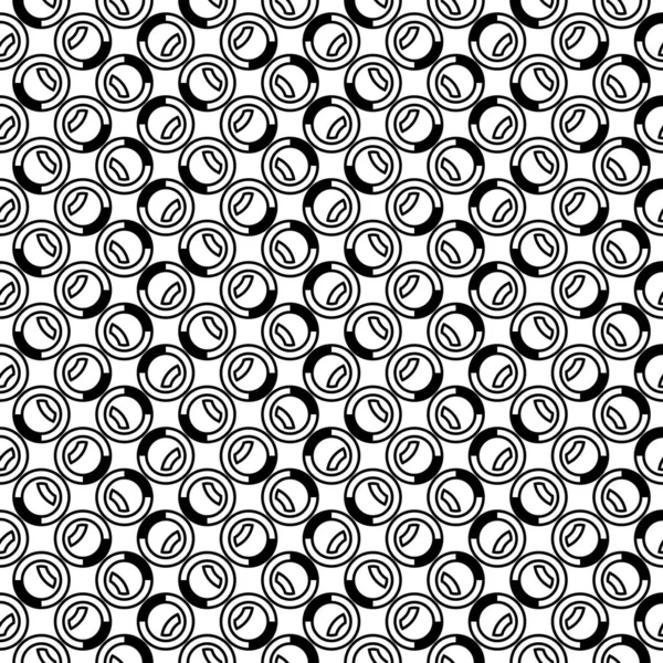 Chiffres Motif Sans Couture Ornement Cercles Stylisés Motif Géométrique Arrière — Image vectorielle