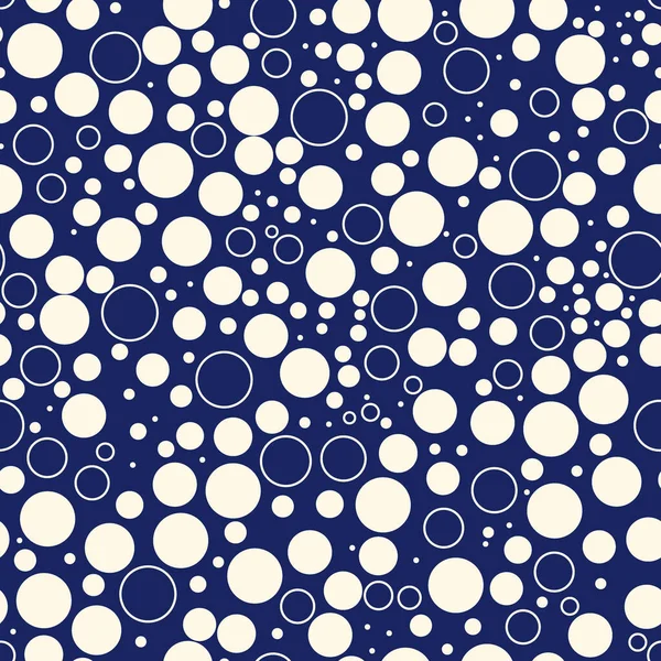 Mini Cirkel Naadloos Patroon Geometrische Oppervlakteafdruk Herhaalde Onregelmatige Polka Stip — Stockvector