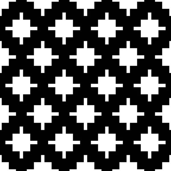 クロスはシームレスなパターンを形成する 民族の装飾品 民俗背景 幾何学的な壁紙 インカは画像を横切ります 部族的モチーフ 古代モザイク デジタルペーパー ウェブデザイン テキスタイルプリント — ストックベクタ