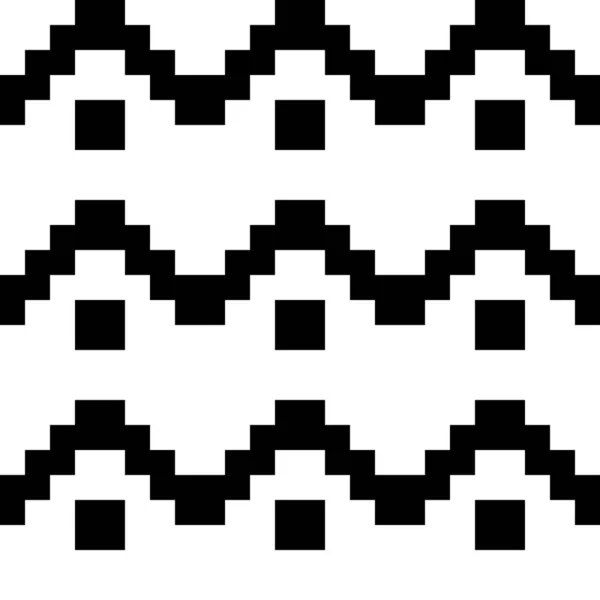 Лінії Зігзага Перевіряє Орнамент Безшовні Візерунки Язані Смуги Квадратний Мотив — стоковий вектор