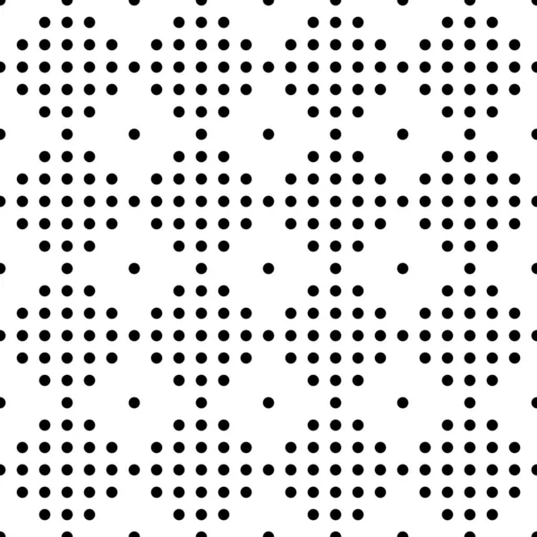 Seamless Pattern Circles Ornament Dots Motif Geometric Backdrop Simple Shapes — Stock Vector